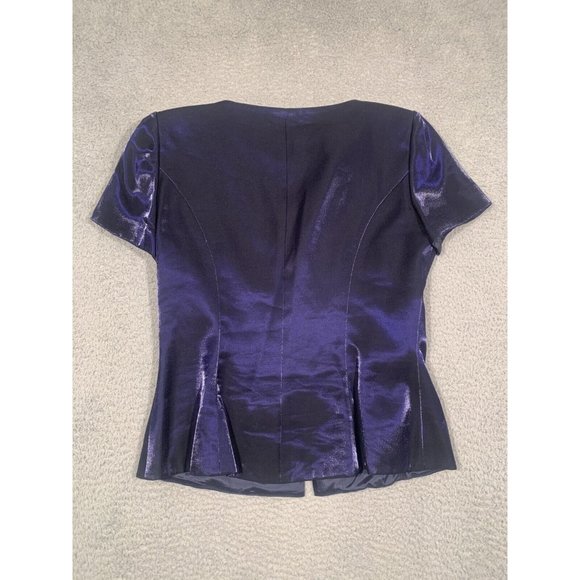 VTG Alex Evenings 2 Piece Formal Top Skirt Midnight Blue Shimmer‎ Size 10 Dress - Picture 8 of 12